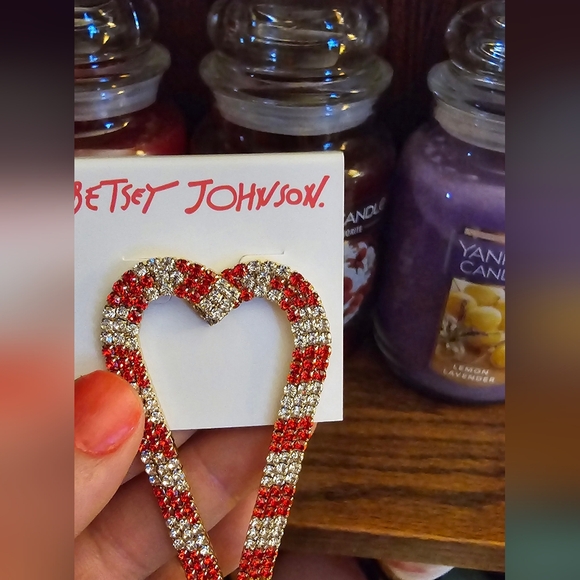 Betsey Johnson Candy Cane Dangle Earrings! - Picture 6 of 12